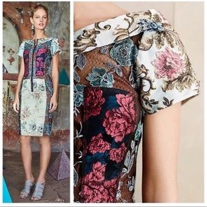 Byron Lars multi color brocade dress